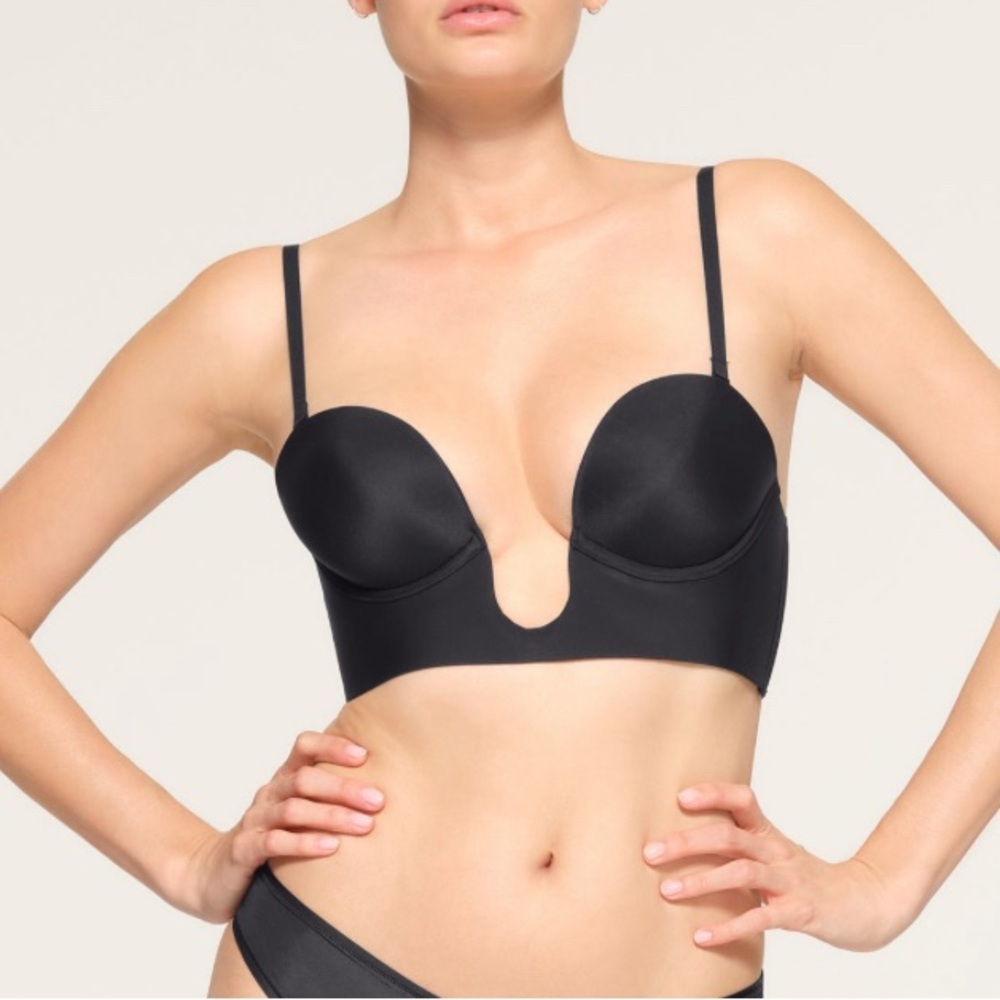 NWT Skims Deep Plunge Shapewear Strapless Bra Black Size 2X